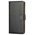 Sony Xperia XZ, Xperia XZs Slim Wallet Leather Case - Black