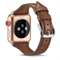 Apple Watch Series 7/SE/6/5/4/3/2/1 Slim Leather Strap - 41mm/40mm/38mm - Coffee