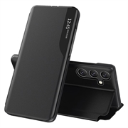 Samsung Galaxy S25 FE Smart Clear View Flip Case - Black