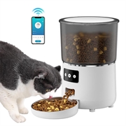Smart WiFi Automatic Food Dispenser for Dogs and Cats - 4l - White