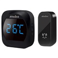 Smart Wireless Doorbell with Digital Thermometer - Black