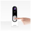 Smart Wireless Video Doorbell Camera with PIR Motion Sensor - White