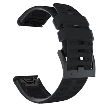 Garmin Fenix 7X/6X GPS/6X Pro Soft Silicone Strap - Black