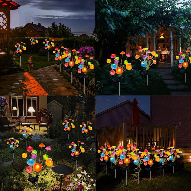 Modern Art Deco Solar Mushroom LED Garden Light 1-Light main image 0