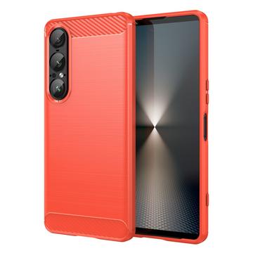 Sony Xperia 1 VII Brushed TPU Case - Carbon Fiber
