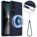 Sony Xperia 1 VII Liquid Silicone Case - MagSafe Compatible - Dark Blue