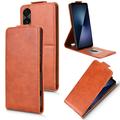 Sony Xperia 1 VII Vertical Flip Case with Stand - Brown