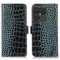 Sony Xperia 1 VIII Crocodile Series Wallet Leather Case with RFID - Green