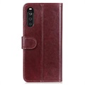 Sony Xperia 10 III, Xperia 10 III Lite Wallet Case With Stand Feature - Brown