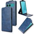 Sony Xperia 10 VIII Vertical Flip Case with Stand - Dark Blue