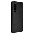 Sony Xperia 5 III Flip Case - Carbon Fiber