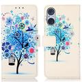 Sony Xperia 5 V Glam Series Wallet Case - Flowering Tree / Blue