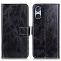 Sony Xperia 5 V Wallet Case with Magnetic Closure - Black