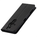 Sony Xperia Pro-I Wallet Leather Case with Kickstand - Black