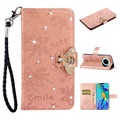 Sparkly Bee Series Huawei Mate 30 Wallet Case - Rose Gold