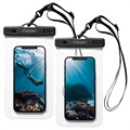 Spigen A601 Universal Waterproof Case - 6.8" - 2 Pcs. - Black / Clear