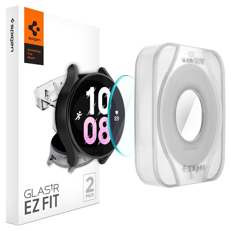 Galaxy Watch 6 (44mm) Screen Protector, Spigen [GlasTR EZ FIT] 2 Pack