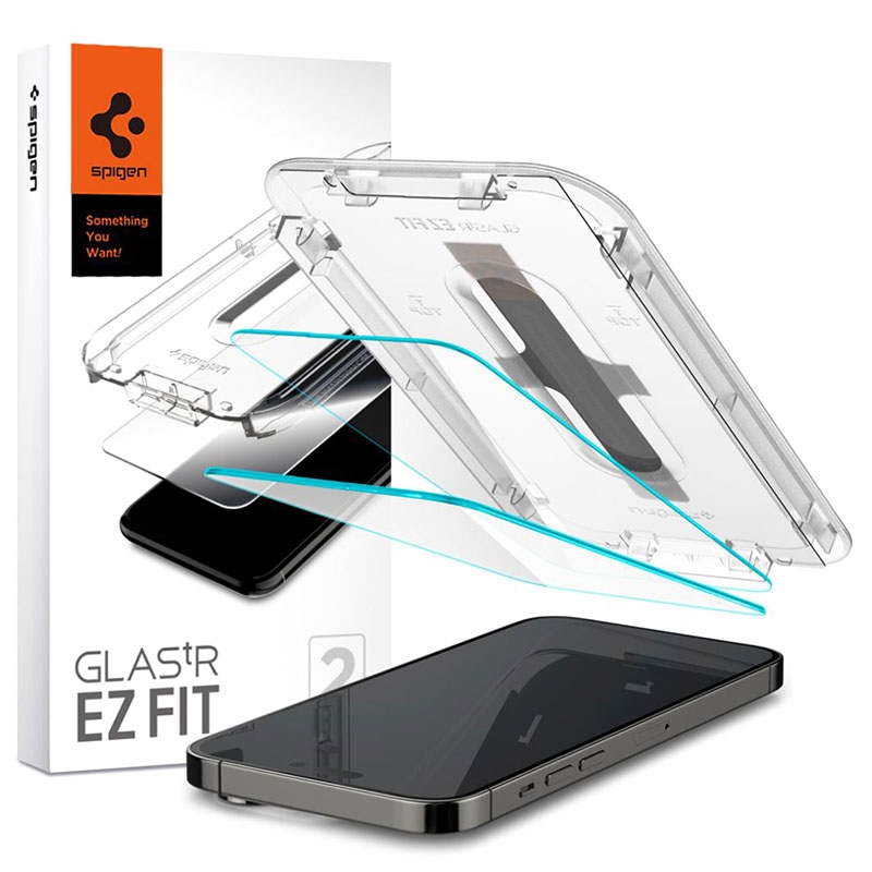 Spigen Glas.tR EZ Fit Verre Trempé compatible avec iPhone 14 Pro Max, 2  Pièces, Résistant aux Rayures, 9H Protection écran : : High-Tech