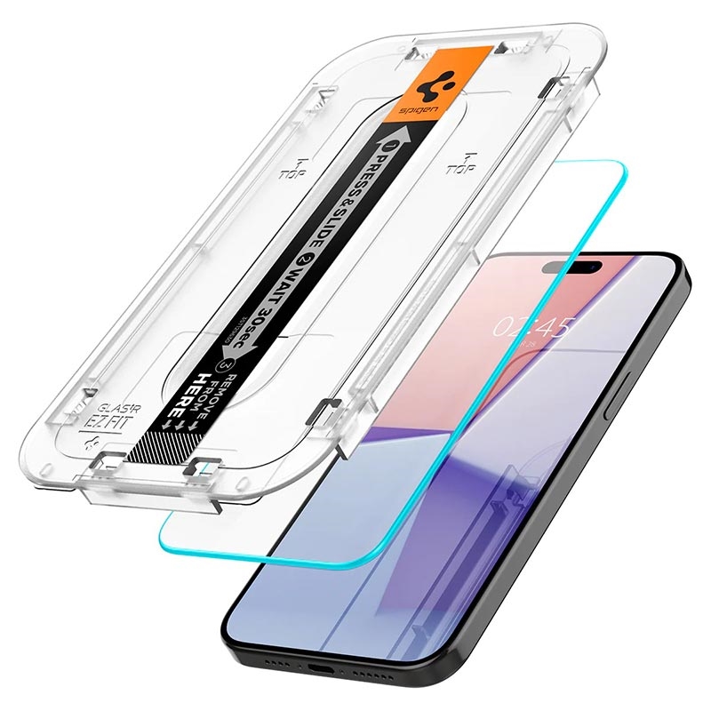 Spigen Glas.tR Ez Fit iPhone 14 Pro Max Screen Protector - 9H - 2 Pcs.