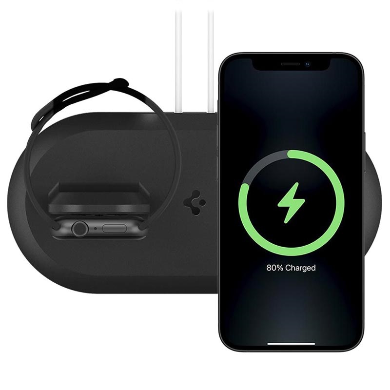 Spigen MagFit Duo Charging Dock for Apple MagSafe, Apple Watch
