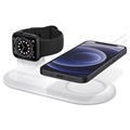 Spigen MagFit Duo Charging Dock for Apple MagSafe, Apple Watch - White