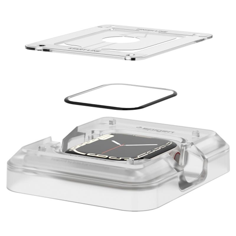 Spigen ProFlex Ez Fit Apple Watch Series 7 Tempered Glass