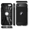 Spigen Rugged Armor iPhone SE (2020)/SE (2022) TPU Case - Black