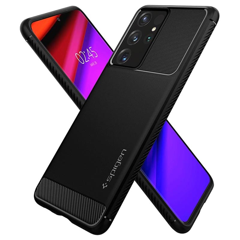Spigen Rugged Armor Samsung Galaxy S21 Ultra 5G TPU Case Black