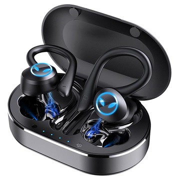 Sports TWS Earphones with Charging Case Q25 - Black