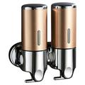 Stainless Steel Dual Head Shampoo/Soap Dispenser - 2x500ml - Gold