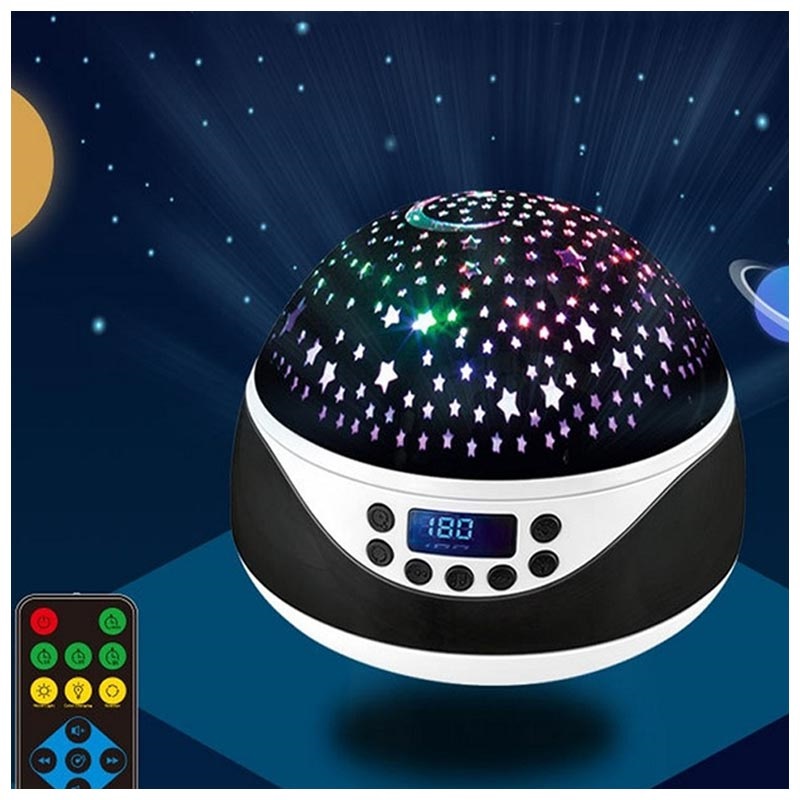 Starlight Projection Lamp and Music Box 01218001 Black