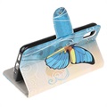 Style Series Samsung Galaxy Xcover 5 Wallet Case - Blue Butterfly