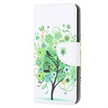 Style Series Samsung Galaxy Xcover 5 Wallet Case - Flowering Tree / Green