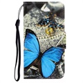 Style Series Samsung Galaxy A42 5G Wallet Case - Blue Butterfly