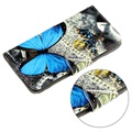 Style Series Samsung Galaxy A42 5G Wallet Case - Blue Butterfly