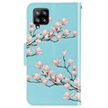 Style Series Samsung Galaxy A42 5G Wallet Case - Pink Flowers