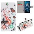 Style Series Huawei Nova 5T, Honor 20/20S Wallet Case - Butterflies / Circles