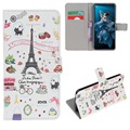 Style Series Huawei Nova 5T, Honor 20/20S Wallet Case - Eiffel Tower