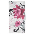 Style Series Samsung Galaxy A20e Wallet Case - Elegant Lotus