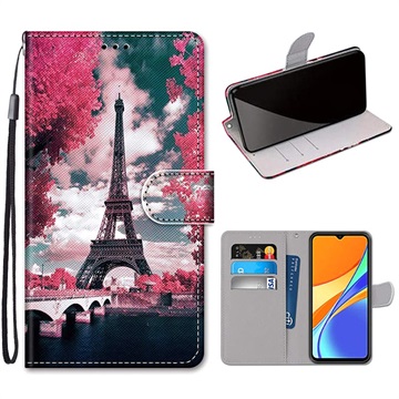 Style Series Xiaomi Redmi 9C, Redmi 9C NFC Wallet Case - Eiffel Tower