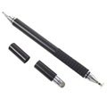 Stylish 3-in-1 Multifunctional Stylus Pen & Ballpoint Pen - Black