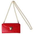 Stylish Croco Shoulder Bag with Chain Strap