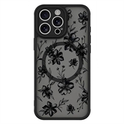iPhone 15 Pro Max Stylish Protective Magnetic Case - Black Bows