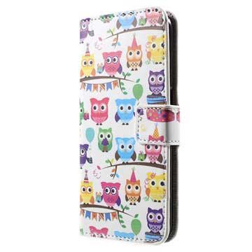 Samsung Galaxy S6 Stylish Wallet Case - Baby Owls