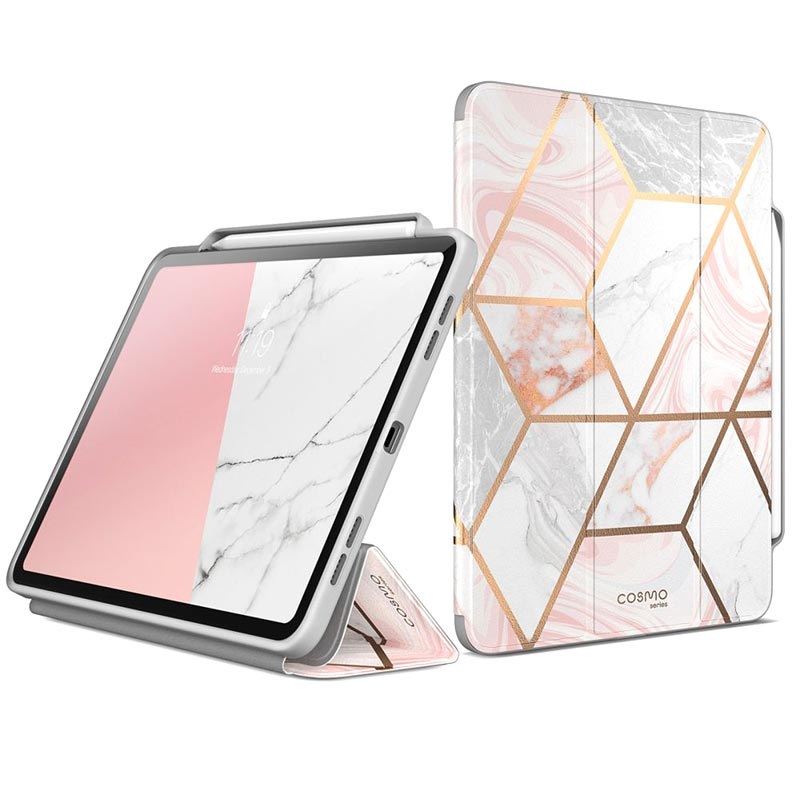 Supcase Cosmo Ipad Pro 12 9 21 Folio Case Pink Marble