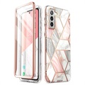 Supcase Cosmo Samsung Galaxy S21 FE 5G Hybrid Case - Pink Marble