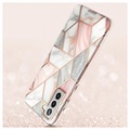 Supcase Cosmo Samsung Galaxy S21 FE 5G Hybrid Case - Pink Marble