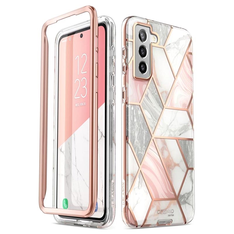 Supcase Cosmo Samsung Galaxy S21 5g Hybrid Case Pink Marble