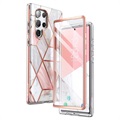 Supcase Cosmo Samsung Galaxy S22 Ultra 5G Hybrid Case - Pink Marble