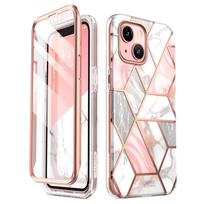 Supcase Cosmo Iphone 13 Hybrid Case Pink Marble